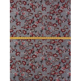 Floral Check ITY Jersey Knit Apparel Fabric by The Yard