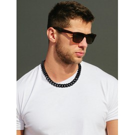 12mm 316L Stainless Steel Chunky Miami Cuban Chains Necklaces Statement Hip Hop Punk Jewelry Big Heavy Black Curb Cuban Link Chain Necklace for Men & Women 18 inches