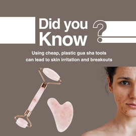 floverra Lymphatic Drainage Ceramic Gua Sha Massage Tool, Korean Face and Body guasha, Portable and Lightweight Scraping Tool