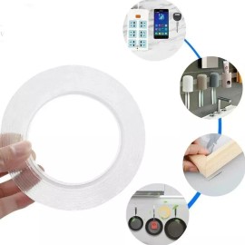 MICINAD Cinta Adhesiva Doble Cara Transparente Nano Cinta Adherible