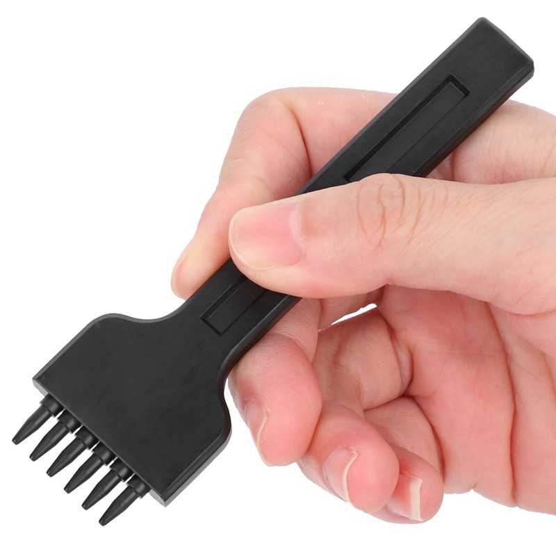 6Pcs Prong Chisel Round Hole DIY Leather Punch Tool HighCarbon