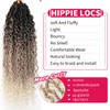 Curly Faux Goddess Locs Crochet Hair 18Inch Pre Looped Synthetic