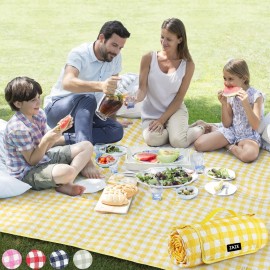 ZAZE Extra Large Picnic Blankets, 80''x80'' Washable Waterproof Foldable Oversized...