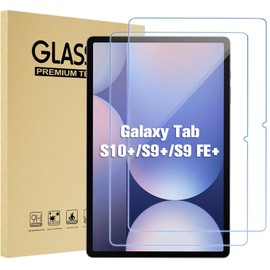 ProCase 2 Pack Screen Protectors for Galaxy Tab S10 Plus/S9 Plus /S9 FE Plus 12.4 Inch, 9H Hardness HD Clear Tempered Glass Film Guard