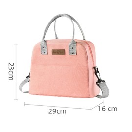 Isolierte Lunch Bag, isolierte Einkaufstasche Kühltasche Wasserbeständige thermische Leck-Proof Mittagessen Organizer für erwachsene Kinder Picknick Arbeit im Freien (Rosa mit Gürtel)