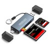 CF/SD/TF Card Reader, Aluminum USB-A and USB C Multi Memory