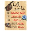 Cohas Hello World Newborn Baby Announcement Printed Wood Sign with