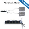 10Gtek 10 Port PCIe SATA Card, SATA3.0 Expansion Card, X1,