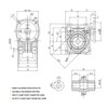 Jecoupoon NMRV040 Worm Gear Reducer Ratio 15:1 Connection Matching Standard