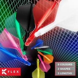 Target Darts K Flex Integrated Dart Flights And Shafts, No.2 Pink (Medium) | Pack Of 3 K-Flex – No2, Kflex All In One Moulded Dart Flight & Stem | Professional Dart Accessories
