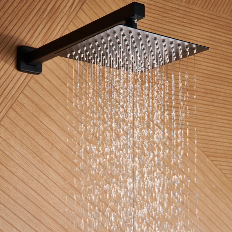 SOOOHOT Shower Faucet, Black Shower Faucet Set with 8-Inch Rain