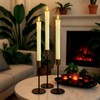 Homemory 6 PCS Real Wax Flameless Taper Candles with Remote,