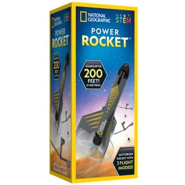 NATIONAL GEOGRAPHIC Rocket Launcher - Motorized Air Rocket Toy, Launch up to 200 ft, Outdoor Toys & Model Rockets, Gifts for Kids Ages 8-12, Space Toys