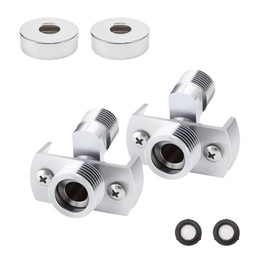 DIYCUT 2 Pieces Shower Tap Adapter, Adjustable Shower Adapter with Waterproof Design, Shower Tap Adapter, Long Adjustable, for Leakage Repair, Tap, Kitchen, Bathroom