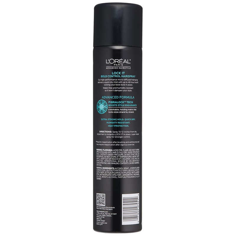 L'Oréal Paris Advanced Hairstyle LOCK IT Bold Control Hairspray, 8.25