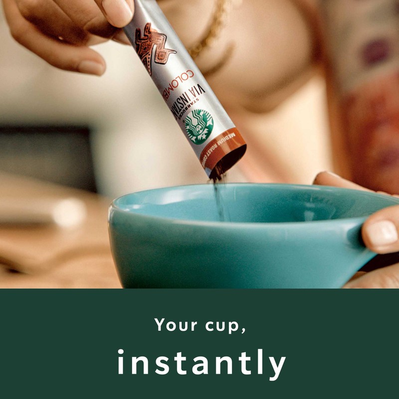 Starbucks VIA Instant Coffee, Light Roast Coffee, Veranda Blend, 100%