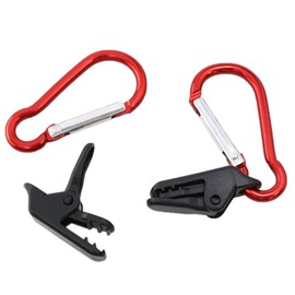 Haidong Awning and Tent Cloth Clip - 10PCS, Black, Red for Home and Outdoor Use