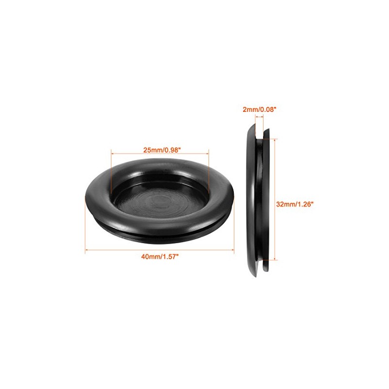 sourcing map Pack of 30 Wire Protection Oil Resistant Rubber