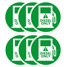 Top label Diesel Only Sticker,Weather Resistant Diesel Safety Decal Labels for Trucks,Machinery and Equipment,4 Inch Stickers 6 Pcs