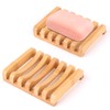 Thinkcase Soap Dish Wooden Shower (2 Pieces), Handmade Soap Holder