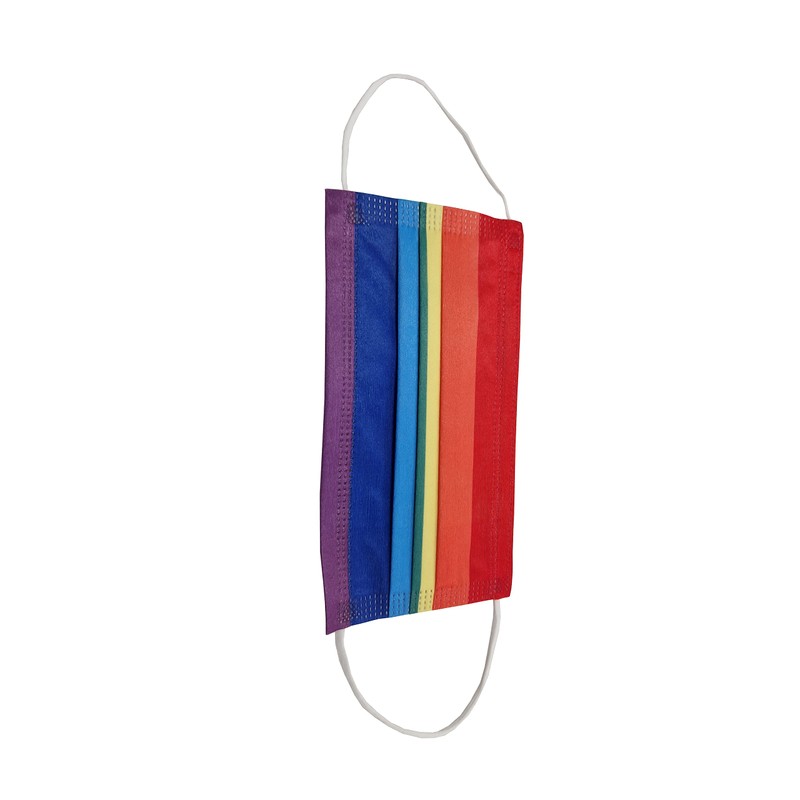 Komonee Face Mask 3 Ply Disposable Rainbow Dustproof Mouth Cover