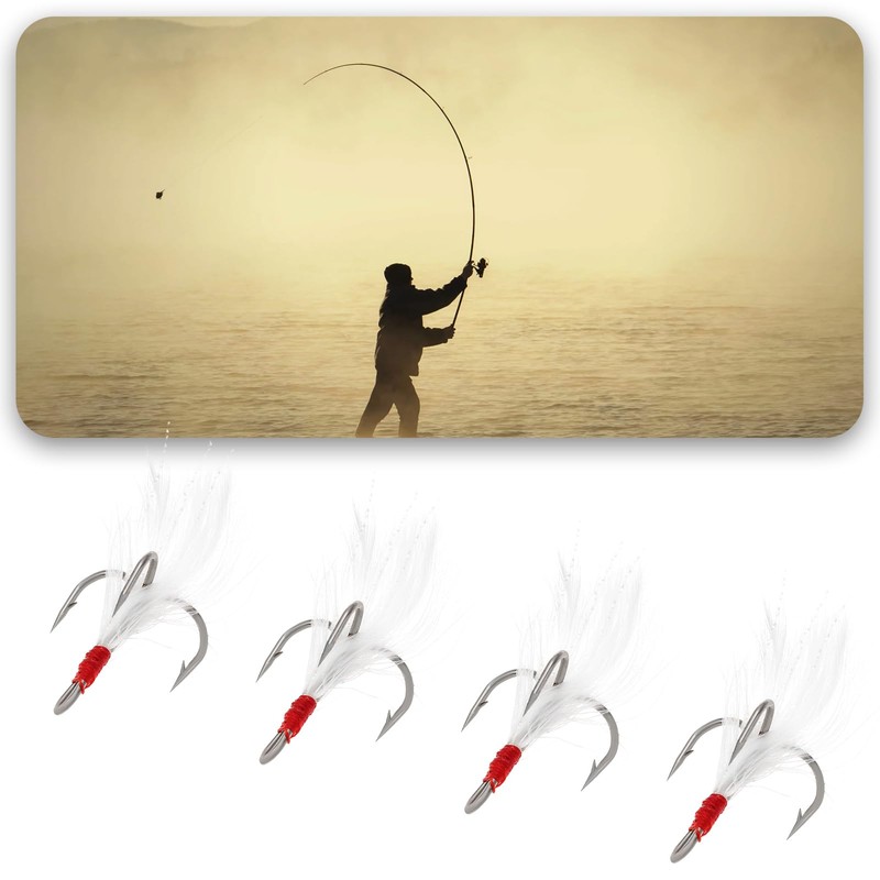 SG Store Pack of 30 Carbon Steel Treble Hooks with