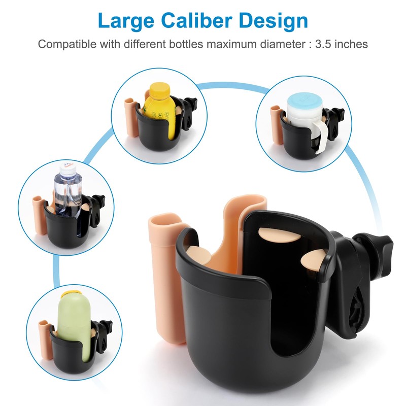 Accmor 2-in-1 Walker Cup Holder with Phone Holder, Wheelchair Cup