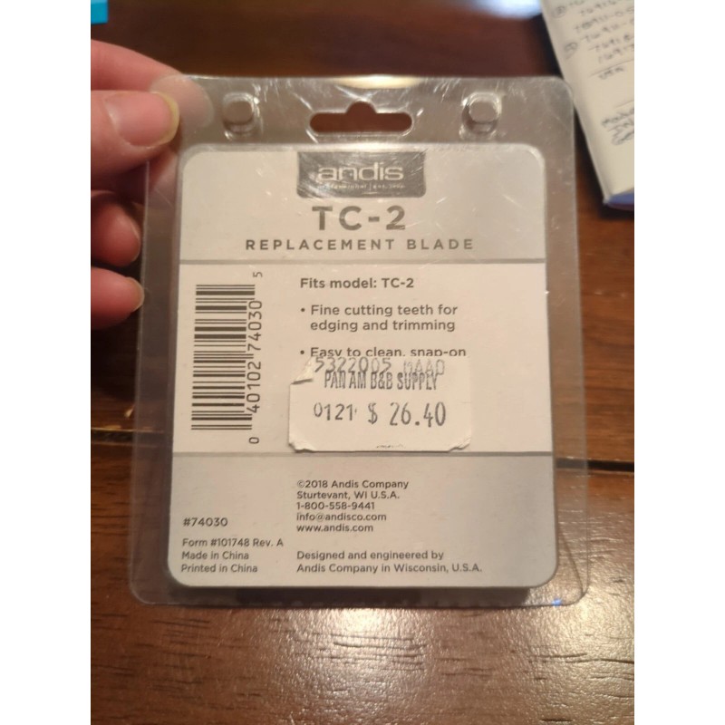 andis TC-2 Replacement Blade 74030