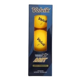 Volvik Golf Balls XT AMT VOLVIK VIVID XT AMT Yellow (3 Pieces in 1 Sleeve) Yellow