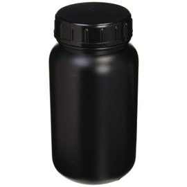 Mizuho Chemical Industry 0090BK Wide Mouth Black Bottle, Made of PE, 0.6 gal (2 L)