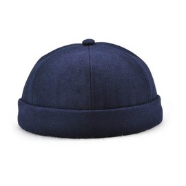 ZEGOO Unisex Women Men Skullcap Sailor Cap Rolled Cuff Retro Brimless Beanie Hat