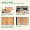 1x - BambooMN Brand Bamboo Slat Table Runner - Brown