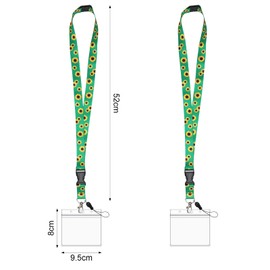 Apomoons Sunflower Lanyard, Sunflower Ribbon, Sunflower Sunflower, Sunflower Badge, Sunflower Lanyard Suitable for Schools, Business Events, Exhibitions and Employee ID Cards, Pack of 2