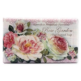 Saponificio Artigianale Fiorentino Moisturizing Italian Vegetable Soap 10.5 oz Made in Tuscany Italy (Rose Garden)
