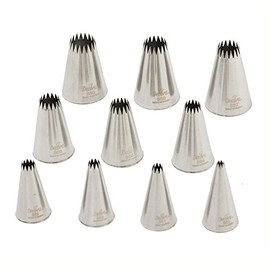 Decora 0263485 Set 10 Stern TÜLLEN, Silber / Schwarz