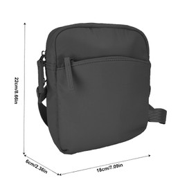 TASSINI TRENDS T Crossbody Shoulder Bag, Small Messenger Satchel for Men and Women, Travel Work Mini Bag (BLACK)