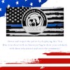 4PCS Thin Blue Line Sticker Code 4, Police Support Sticker