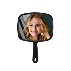 MIRRORNOVA 10.3" L x 7.4" W Hand Mirror, Handheld Mirror with Handle, Black