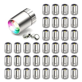 SUZEYAR 36 Pcs - Miniature Lights for Dollhouse,Miniature LED Lights for Handcraft,Mini Spot Light Battery Operated, Tiny Decoration Lights,LED for Balloons,Party Decoration (Multi-Color Changing)