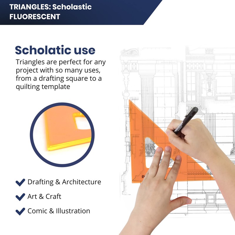 Pacific Arc's Scholastic Triangle - 10" - Fluorescente - Ángulo