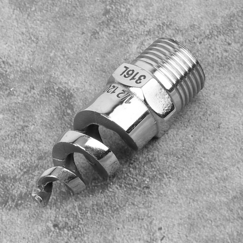Spiral Nozzle SPJT 316L Stainless Steel Male Thread Anti‑Clogging Watering
