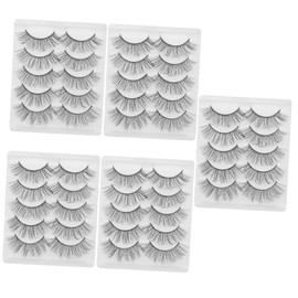 Baluue 25pairs Eyelashes Chemical Fiber Lashes for Makeup for Weddings Photoshoots Daily Use Comfortable Reusable Lashes