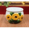 ACK Sponge/Soap Holder (Sunflower), Ceramic Hand Painted Sponge Holder for