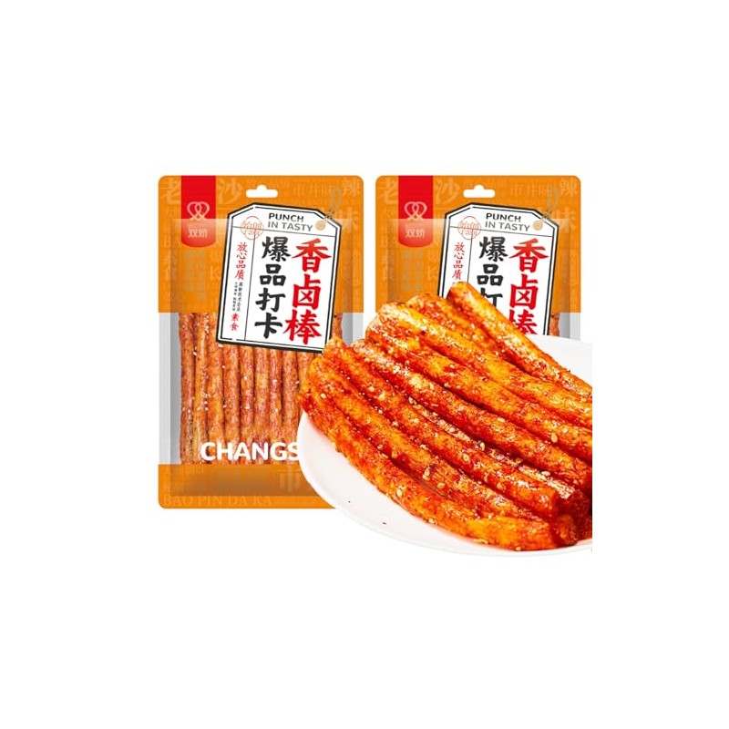 Mkostlich Latiao Spicy Snack, Latio Spicy Strip 辣条(3.8oz(Pack of 2),
