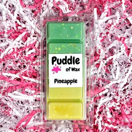 Puddle of Wax - Pineapple Soy Wax Melt Snap Bar - 50g - Fruity Scent - Vegan Friendly - Made in the UK