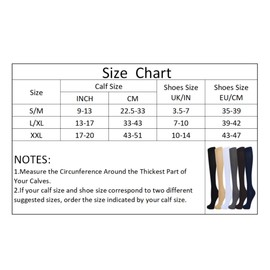 Compression Socks, Plantar Fasciitis Socks, Arch Support Socks, Knee High Open Toe Support, Graduated Medical Varicose Veins Stocking Stockings for Edema, Swollen, Pregnancy, Recovery