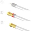 F-Connector 7 mm Screwable | Pack of 10 Gold-Plated Rubber