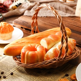 Foilswirl 5 Pcs Bread Stress Toy Soft Toast Bread Shape Squishes Toy Slow Rising Toy Anxiety Relief Food Toy for Kids Adult Tricky Funny Birthday Gifts Simulation Fake Food Stress Toy Balls (Style 2)