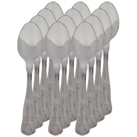 Kings Cutlery Tea Spoons - Pack of 12 | Stainless Steel Tea Spoons, Genware Kings Cutlery, Teaspoons