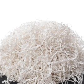 SWANGSA 3 LB White Crinkle Cut Paper Shred Filler for Gift Baskets, Shreded Stuffing, Packing Grass Cushion Paper Streamer for Weddings, Thanksgiving, Mother's Day, Christmas, Easter, Birthdays